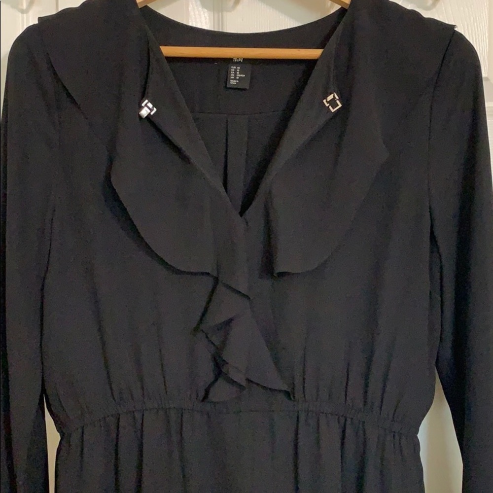 H&M Black Silky Dress
